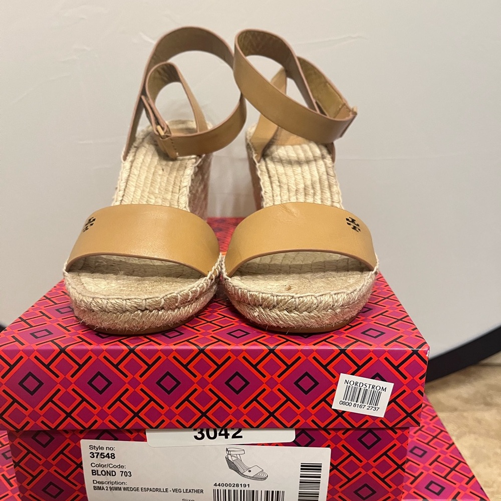 Tory Burch Tan Espadrille Wedges - Picture 2 of 8